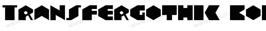 TransferGothic Bold字体转换